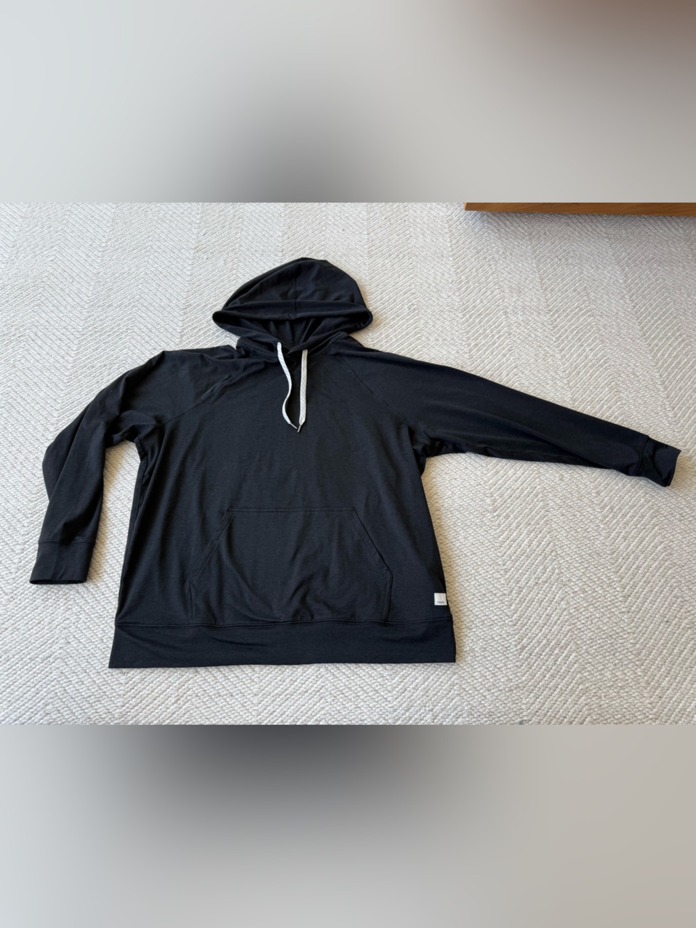 Vuori Women's Halo Hoodie Oversized Fit Black Heather sz S